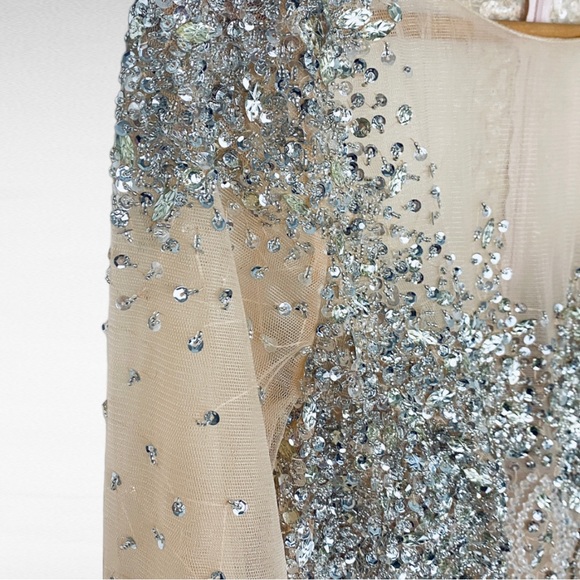 TERANI COUTURE | Blush Pink Divinity Bridal Sequins& Beads Formal Maxi Gown - Picture 7 of 15